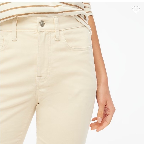 J crew ecru Corduroy full-length essential straight pant - Picture 4 of 6